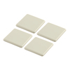 Prime-Line 2-1/2 in. Square Adhesive Tan Hard Plastic Slider 4 Pack MP75341